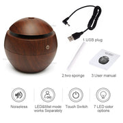 USB Aroma Essential Oil Ultrasonic Cold Steam Diffuser Air Humidifier Purifier 7 Color Change LED Night Light for Home Office