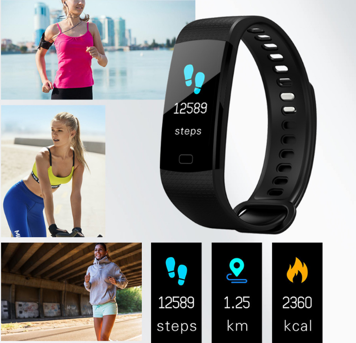 Smart Band Watch Color Screen Bracelet Heart Rate Activity Fitness tracker Band Smart Electronic Bracelet