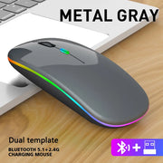 Wireless Mouse For Laptop PC Bluetooth RGB Rechargeable Mouses