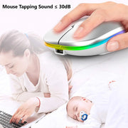 Wireless Mouse For Laptop PC Bluetooth RGB Rechargeable Mouses