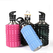 Aonfit Fashion Multi-function Fitness Drink Water Bottle Foam Roller